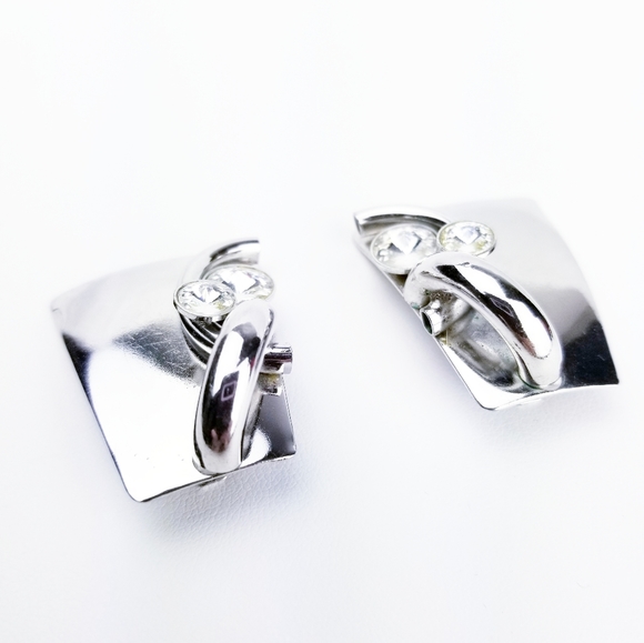 Vintage Astee Art Deco Rhinestone Earrings EVC - Picture 3 of 11